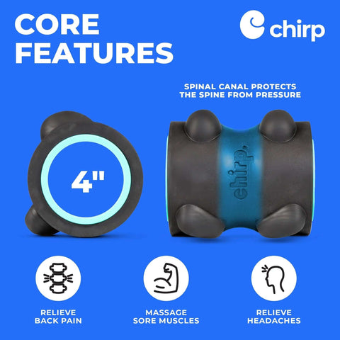 Massage Roller For Neck And Headache Relief Deep Tissue Therapy With Spinal Care And Thumb Pressure Release, 4-inch, mint color