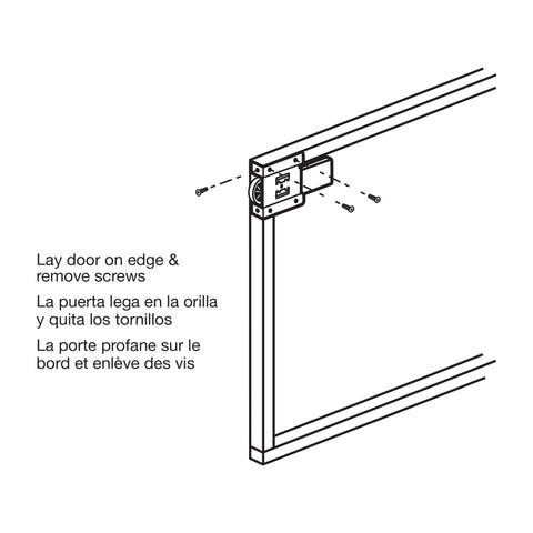 Mirror Door Roller Assembly With One And One Half Inch Wheel Steel Housing And Ball Bearings For Wood Framed Sliding Doors Concave Plastic Wheel For Smooth Quiet Roll Durable Construction For Long-Lasting Performance installation diagram