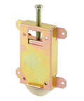 Mirror Door Roller Assembly With One And One Half Inch Wheel Steel Housing And Ball Bearings For Wood Framed Sliding Doors Concave Plastic Wheel