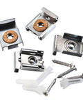 Mirror Hanger Clips Set For Unframed Mirrors Eight Pieces Spring Loaded Metal Clips With Screws And Plugs Hardware