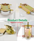 Sliding Closet Door Rollers Replacement Hardware For Mirror And Wardrobe Doors Pack Of 2 with nylon concaved wheels and steel housing
