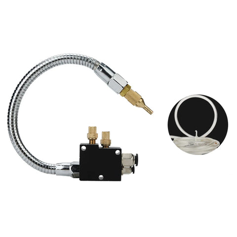 Pro Grade Mist Coolant Lubrication Spray for Milling Lathe Drilling and Engraving Machines with adjustable air flow nozzle and pipes