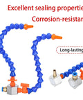Mist Coolant Lubrication Spray System For Metal Cutting With Flexible Pipe featuring dual hoses and heat resistant design