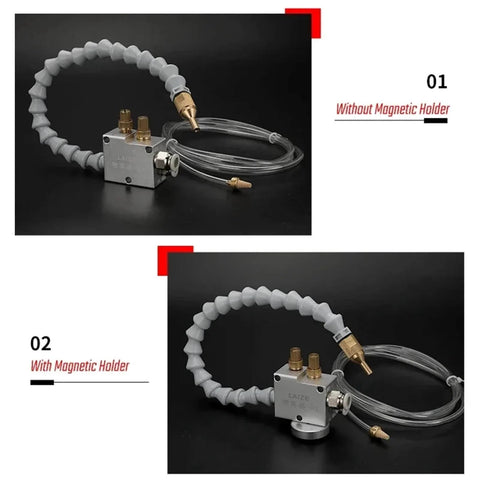 Mist Coolant Lubrication Spray System for CNC Lathe Milling and Drilling Engraving Machines 8mm Pipe Cooling with Magnet