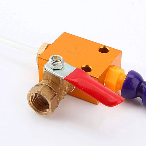 Efficient Mist Coolant Lubrication Spray System for CNC Machines with brass components and adjustable valve