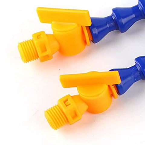 Mist Cooling Spray System For Metal Cutting Engraving Machines With 12 Piece Nozzle Kit showing close-up of two yellow round nozzles