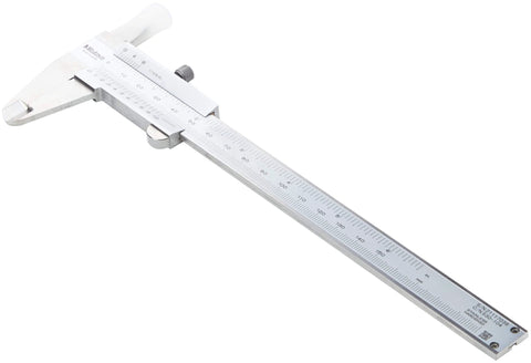 Mitutoyo 530-101 Metric Vernier Caliper, made from precision stainless steel, measuring caliper for OD, ID, depth, and step measurements.