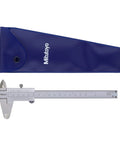 Mitutoyo 530-101 Metric Vernier Caliper, made from precision stainless steel, measuring caliper for OD, ID, depth, and step measurements.