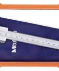Mitutoyo 530-101 Metric Vernier Caliper, made from precision stainless steel, measuring caliper for OD, ID, depth, and step measurements.