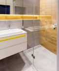 Modern bathroom featuring Clear Silicone Caulk Sealant For Kitchen And Bathroom with shower and sink installation.