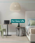 Stylish bedroom setup with bed, side table, and chair