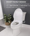 USPA Pro Modern Bidet Seat With Heated Seat And Dryer in bathroom setting, featuring elongated bowl, night light, and slow-close lid.