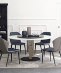 Dining table with Heavy Duty Aluminum Lazy Susan Bearings Swivel Plate Set for smooth rotating serving platforms and DIY furniture making.