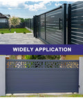 Installed view of 4Pcs Slide Gate Guide Rollers Set With 60x80 Mm Nylon Wheels on modern sliding gates.