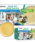 Kayenqo Mold Test Kit for Home - 12 Simple Detection Tests; product packaging with a family and petri dishes visible.