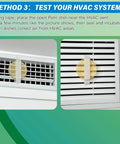 Testing HVAC system using Mold Test Kit for Home - 12 Simple Detection Tests, Petri dishes on air vent for indoor air quality check