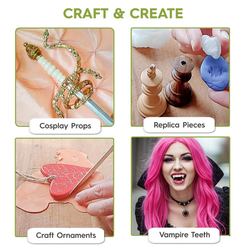 Moldable plastic pellets for cosplay and hobbyist crafting and repairs heat and create with hot water over 150F durable reusable