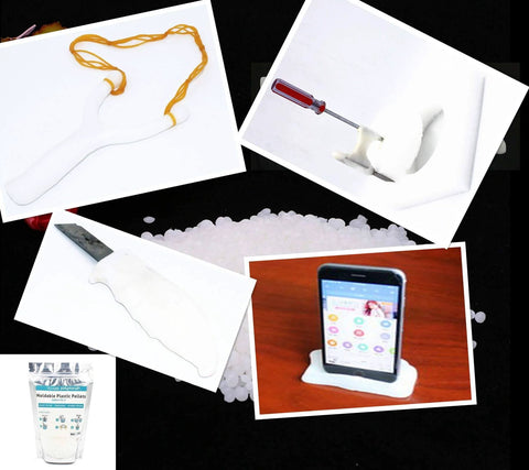 Moldable Thermoplastic Beads 8 Oz Bag for DIY Crafts and Home Repairs Reusable Polyester Pellets That Melt in Hot Water Easy to Mold Durable