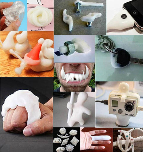 Creative uses of Moldable Thermoplastic Beads 8 Oz Bag for DIY Crafts and Home Repairs Reusable Polyester Pellets That Melt in Hot Water