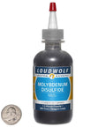 Heavy Duty Molybdenum Disulfide Powder MoS2 One And A Half Micron 99 Percent Pure Reagent Grade In A 2 Ounce Bottle with a red cap