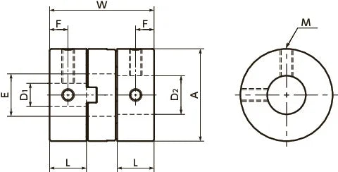 MOM-38C-12-12 Flexible Couplings - Oldham Type - Clamping Type – VXB ...