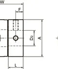 MOM-38C-12-12 Flexible Couplings - Oldham Type - Clamping Type technical drawing with dimensions for precision assembly.