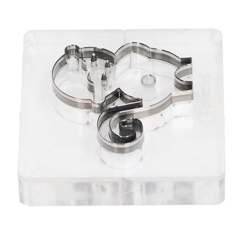 Monkey Pattern Alloy Steel Leather Cutting Die And Punching Mold For DIY Crafts shown in clear material with monkey shape