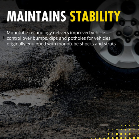 OESpectrum 39111 Suspension Shock Absorber for Ford Escape 2013 To 2019 And Lincoln MKC 2015 To 2019, tire on wet road surface