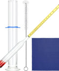 Moonshine Alcohol Hydrometer Kit 0 To 100 Proof With Glass Cylinder Brush And Dust Cloth For Home Distilling