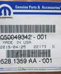 Mopar Genuine Parts label for Charger And Challenger Left Side Engine Cover With SRT Badge Genuine Mopar OEM Replacement Part
