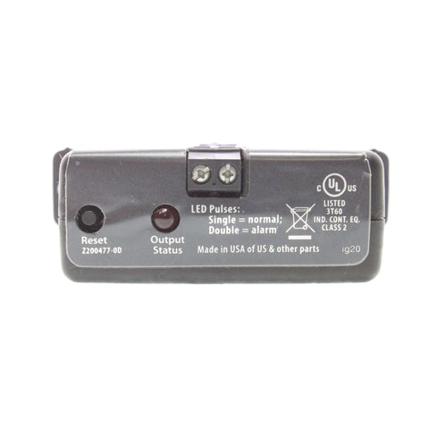 Back view of a Current Status Switch With Split Core For VFD Motors, Hawkeye H904 Microprocessor Based Amperage Monitor.