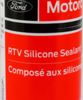 Label of OEM Grade RTV Sealant For Auto Engines, High Temp Gasket Sealant For Cars And Trucks, red Motorcraft packaging