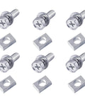 6 Piece Motorcycle Battery Bolts And Nuts Kit M6x16mm Carbon Steel Hex Head Screws And Nuts in grid layout