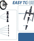 Blind Hole Bearing Puller Set for Motorcycles With Slide Hammer 12-Piece Internal Bearing Removal Tool Kit and parts diagram