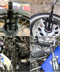 Blind Hole Bearing Puller Set 8-32mm with Slide Hammer in use on motorcycle wheels and engines