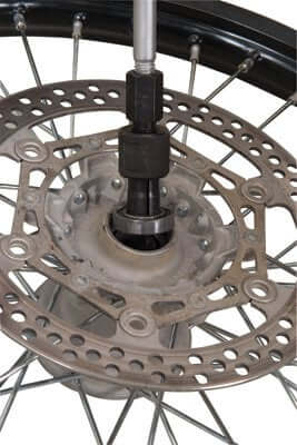 Blind Hole Bearing Puller Kit With Slide Hammer and Collets, 8mm through 30mm, installed on machine for bearing removal