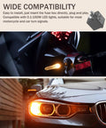 CF-13 LED Flasher Relay 12V Universal Car Turn Signal Relay Hyper Blink Fix for cars, SUVs, and motorcycles shown installed in vehicles