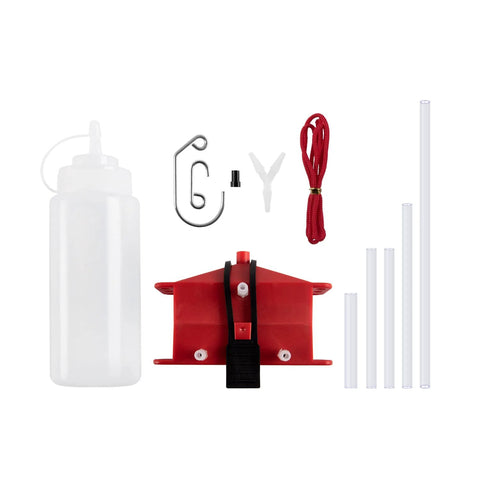 Universal Motorcycle Chain Cleaning Kit With Brush Cleaner Lube Device and accessories, red color by Lorababer