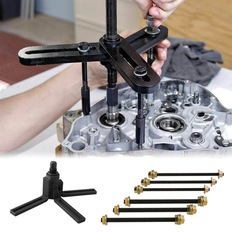 Beefy Heavy Duty Motorcycle Crankcase Splitter And Flywheel Puller Tool for disassembling 2 and 4 stroke engines under 500cc