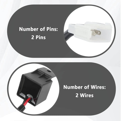 LED Flasher Relay For Motorcycle Turn Signals 12V Two Wire Two Pin Electronic Blinker To Ditch Hyper Flashing And Keep Signals Smooth With Easy Install Fits Most Motorcycles And Scooters Weather Resistant Durable Relay Unit connectors