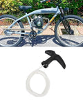 Heavy Duty Nylon Starter Rope And Handle with Comfortable Grip for 2 Stroke Engines, shown with outdoor power equipment.