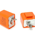 Two Pack 2 Pin Electronic Turn Signal Flasher Relay For Motorcycles Hyper Flash Upgrade With Adjustable LED Indicator Waterproof