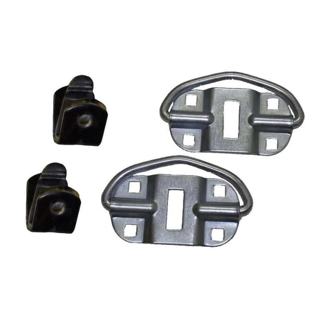 Deluxe Motorcycle Wheel Chock Kit With Quick Release Ratchet Straps And D Ring System Orange And Black hardware components