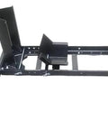 Heavy Duty Beefy Motorcycle Wheel Chock For Trailers And Garages By MaxxHaul, 1800 Pound Capacity Front Tire Stand side view