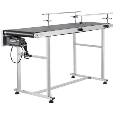 Industrial Grade Stainless Steel Motorized Belt Conveyor For Inkjet Coding Applications With PVC Anti Static Belt 59 By 15.7 Inch