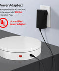 19.7 Inch Motorized Electric Turntable connected to power adapter