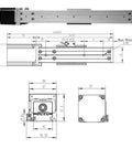 Technical drawing of Motorized Ball Screw Linear Guide Module for CNC Linear Stage with Nema 23 Stepper Motor 100mm Stroke