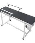 Industrial Grade Stainless Steel Motorized Belt Conveyor For Inkjet Coding Applications With PVC Anti Static Belt, side view