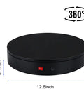 32cm Motorized Rotating Platform with 350lbs Capacity for Photography and Display, Heavy Duty Electric Turntable, top view