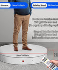 Person standing on 19.7 Inch Motorized Electric Turntable, Large Heavy Duty Rotating Platform for Photography with Remote Control